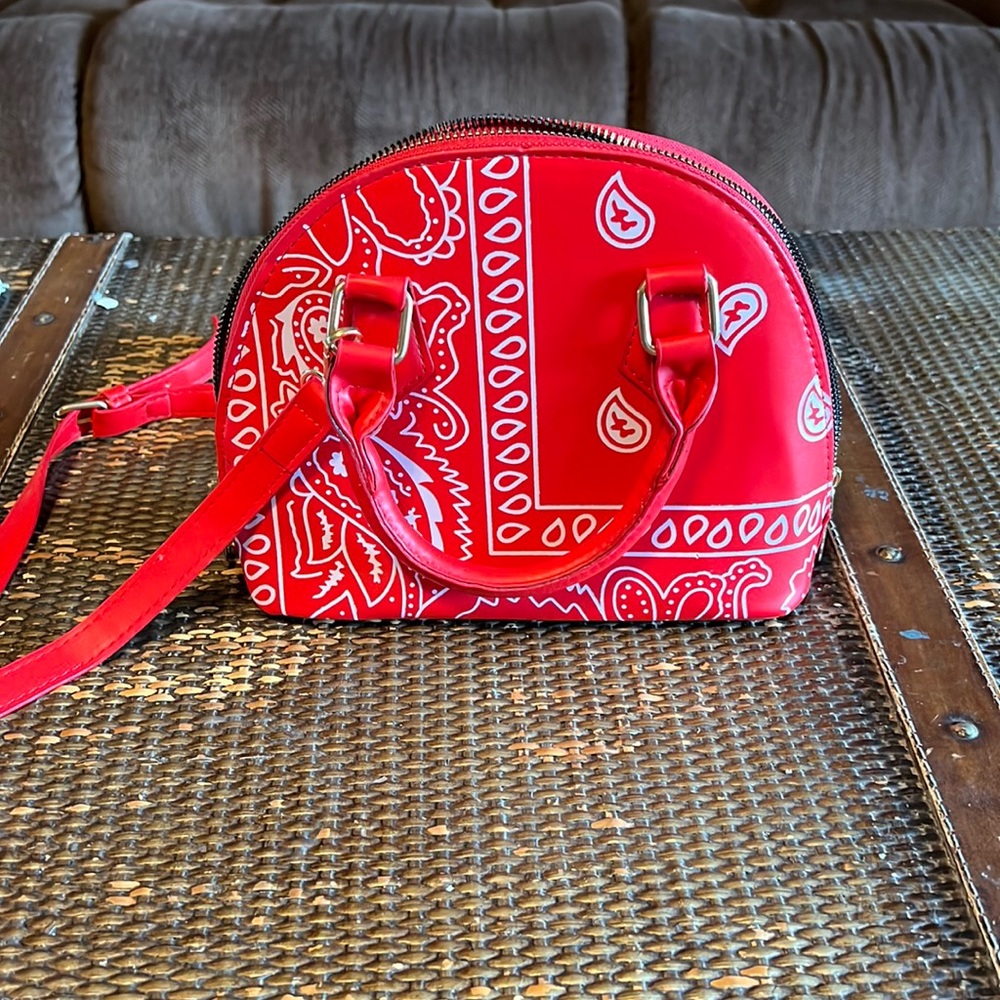Red handbag